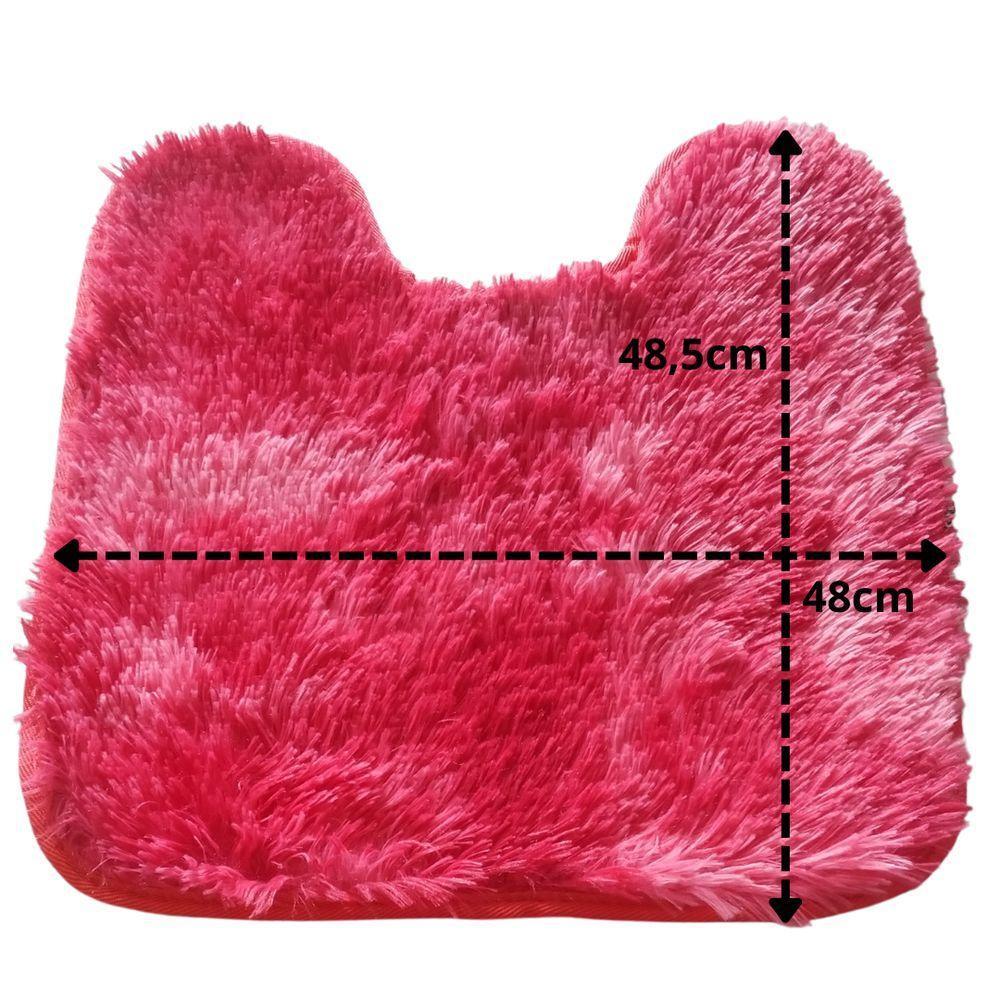 Tapete Felpudo Para Banheiro Com 3 Peças Em 100% Poliéster Com Antiderrapante Sofitex Modelo 2 - 3