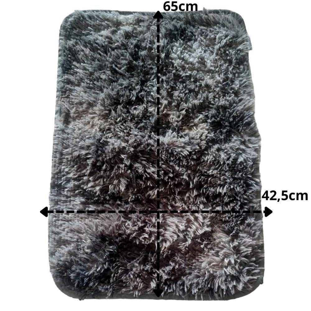 Tapete Felpudo Para Banheiro Com 3 Peças Em 100% Poliéster Com Antiderrapante Sofitex Modelo 10 - 2