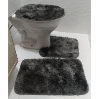 Tapete Felpudo Para Banheiro Com 3 Peças Em 100% Poliéster Com Antiderrapante Sofitex Modelo 10 - 1