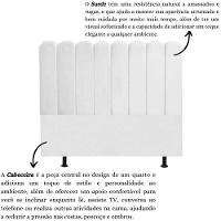 Cabeceira Estofada Cama Box King 195 Cm Maitê Suede Cor:branco - 7