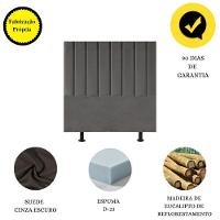 Cabeceira Estofada Cama Solteiro 100 Cm Eloá Suede E Frame Cor:cinza - 2