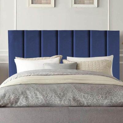 Cabeceira Estofada Cama Solteiro 100 Cm Eloá Veludo E Frame Cor:azul Marinho