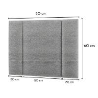 Cabeceira Estofada Iluminação Led Cama Box Solteiro 90 Cm Cor:linho Cinza - 8