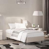 Cama Solteiro One Confort com Cabeceira Inclusa Pé Resistente bege - 1