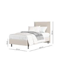 Cama Solteiro One Confort com Cabeceira Inclusa Pé Resistente bege - 3