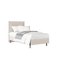 Kit Cama One C Cabeceira Em Veludo Madeira E Mdf Resistente bege - 4