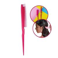 Pente De Cabelo Desembaraçador Básico Rosa Com Pontas Arredondadas Ricca - 1