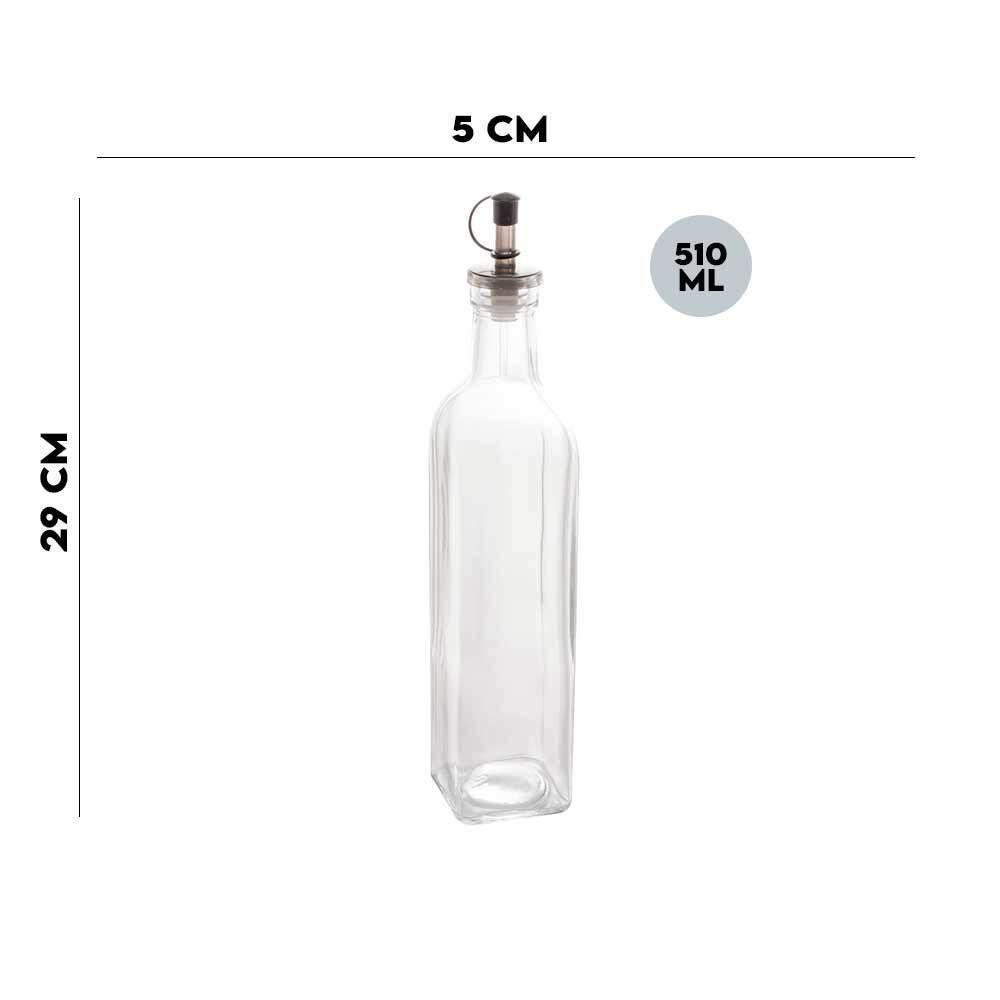 Garrafa Para Azeite De Vidro Com Tampa Lyor 510ml - 3
