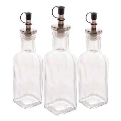 Kit 3 Garrafas Para Azeite De Vidro Com Tampa Lyor 200ml