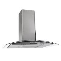 Coifa De Parede 70cm Vidro Curvo Duto Slim Inox 110v - 1
