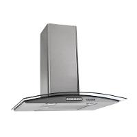 Coifa De Parede 60cm Vidro Curvo Duto Slim Inox 220v - 1