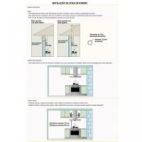 Coifa De Parede 60cm Vidro Curvo Duto Slim Inox 220v