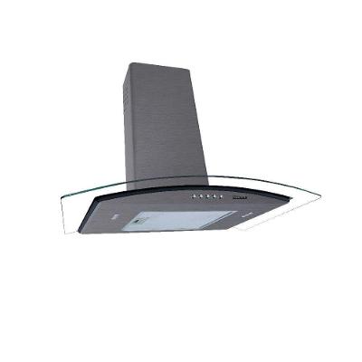 Coifa de Parede Fogatti Clean Vidro Curvo Kromanox 60cm Inox com Exaustor 220V