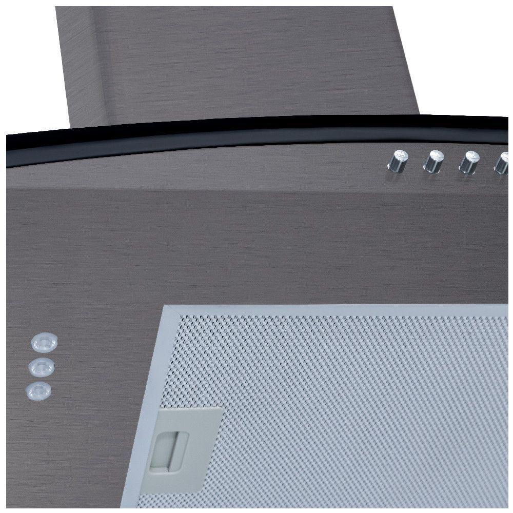 Coifa Fogatti De Parede Clean Vidro Curvo Kromanox 70cm 110v - 6