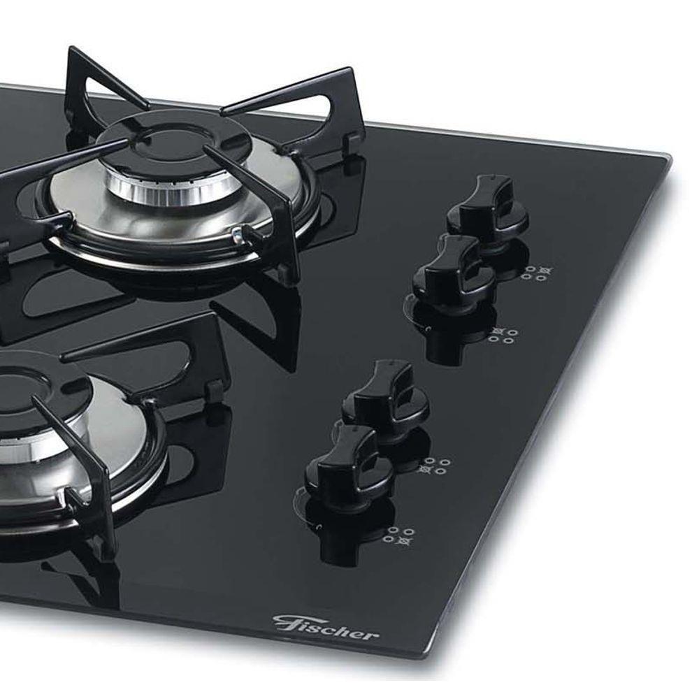 Cooktop 4 Bocas a Gás com Acendimento Superautomático Fischer Preto Bivolt 1519-5713 - 6