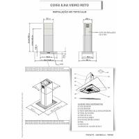 Coifa Ilha 60cm Vidro Reto Fogatti Inox 110v - 5