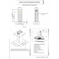 Coifa Ilha 60cm Retangular Fogatti Inox 220v - 5