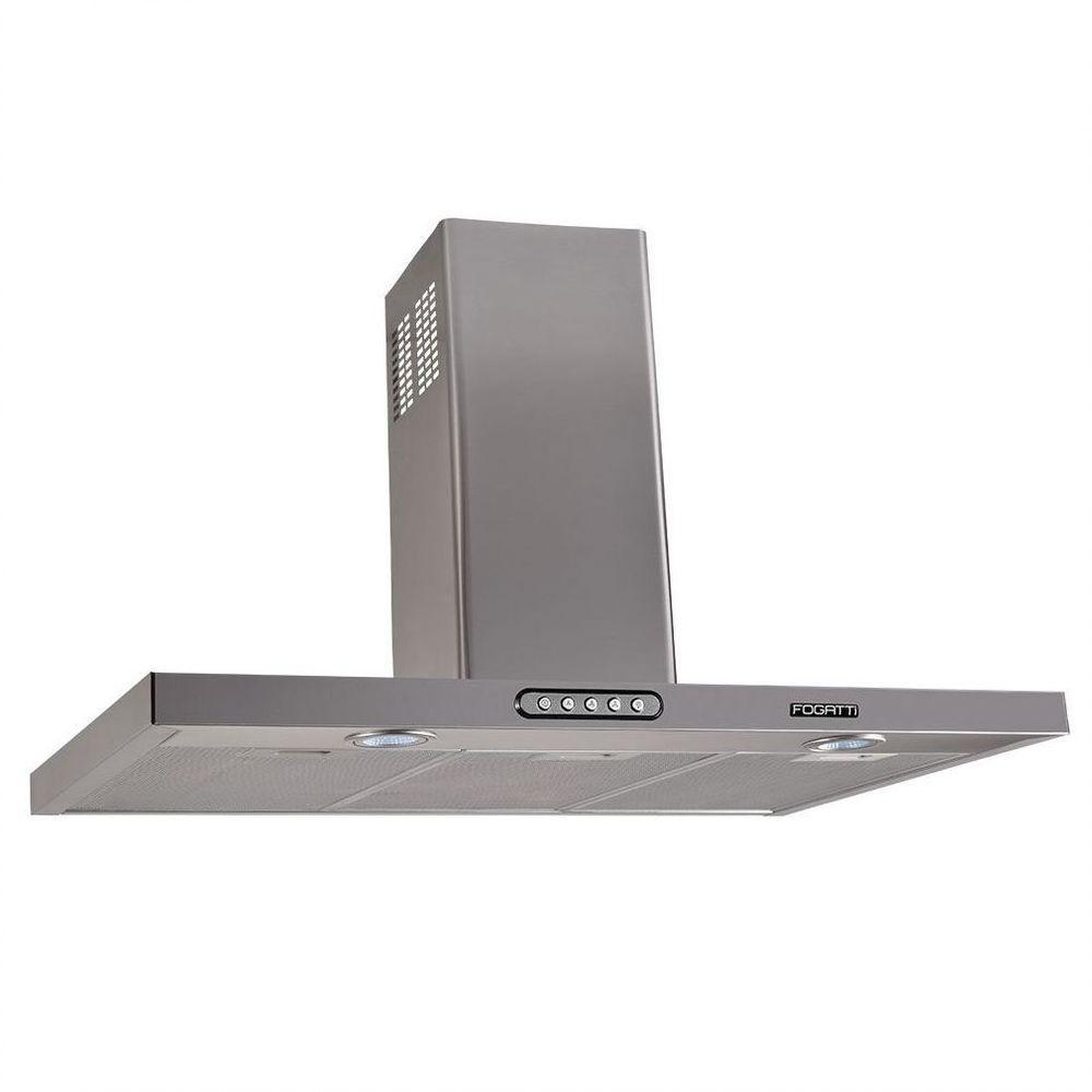 Coifa De Parede 90cm Retangular Duto Slim Fogatti Inox 220v - 1