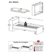 Cama De Solteiro Com Colchão Incluso e Baú Embutido Multimóveis Mp4232 Rustic Rustic - 8