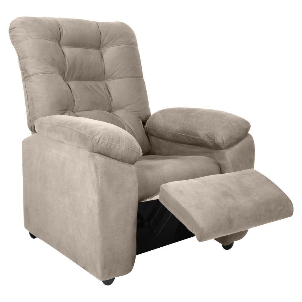 Poltrona Retrátil e Reclinável 88cm Com Pés Multimóveis Cr45263 Bege - 3