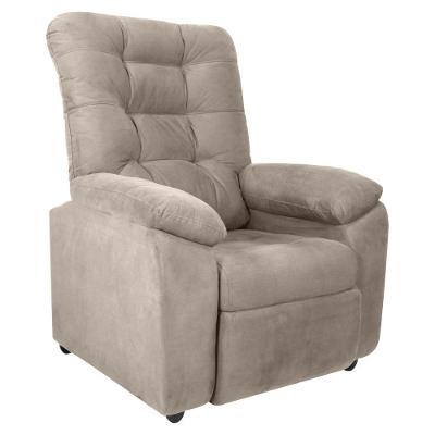 Poltrona Retrátil E Reclinável CR45263 Suede Bege Matrix