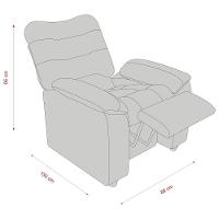 Poltrona Retrátil e Reclinável 88cm Com Pés Multimóveis Cr45263 Bege