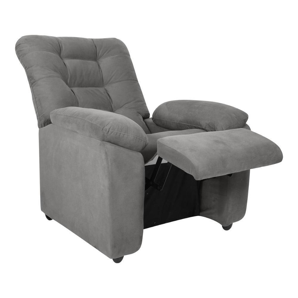 Poltrona Retrátil e Reclinável 88cm Com Pés Multimóveis Cr45263 Cinza - 2