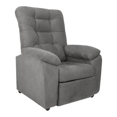 Poltrona Retrátil E Reclinável CR45263 Suede Cinza Matrix