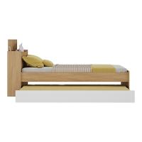 Bicama De Solteiro Para Colchão 188 X 78cm Com Baú Embutido Multimóveis Mp4258 Rustic Branco