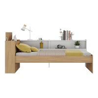 Cama De Solteiro Para Colchão 188 X 78cm Com Baú Embutido e Prateleira Multimóveis Mp4257 Rustic Branco - 3