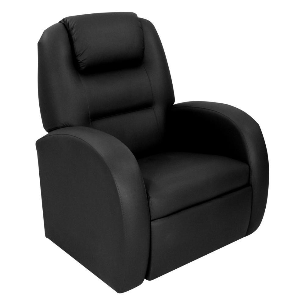 Poltrona Retrátil e Reclinável 80cm Com Material Sintético Multimóveis Cr45266 Preto - 1