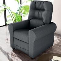 Poltrona Retrátil e Reclinável 83cm Com Tecido Suede Multimóveis Cr45264 Cinza - 6