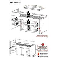 Cama Solteiro Multifuncional Com Colchão Incluso 2 Portas e Escrivaninha Multimóveis Mp4233 Rustic Branco