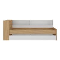 Bicama De Solteiro Para Colchão 188 X 78cm Com Baú Embutido e Prateleira Multimóveis Mp4256 Rustic Branco - 7