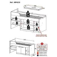 Cama Solteiro Multifuncional Com Colchão Incluso 2 Portas e Escrivaninha Multimóveis Mp4235 Rustic Branco - 8