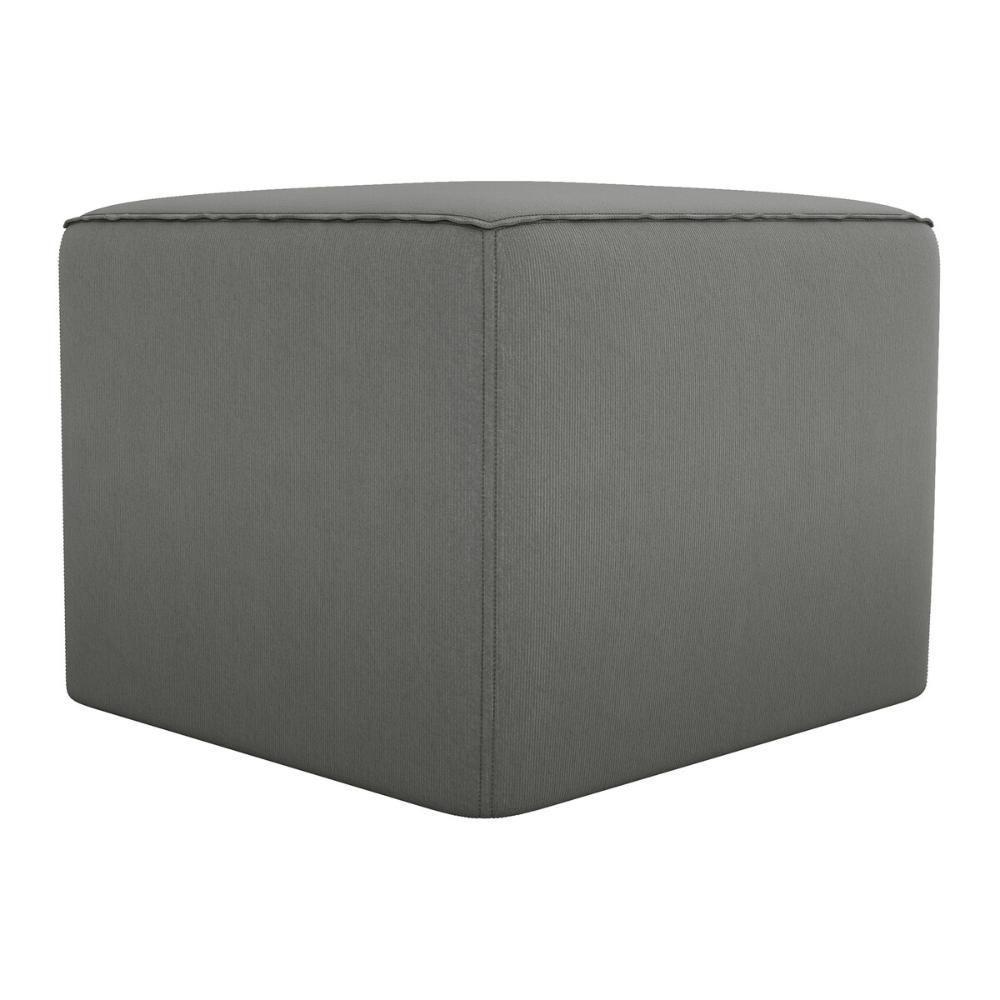 Poltrona De Balanço 66cm Com Puff Multimóveis Cr45268 Cinza - 2