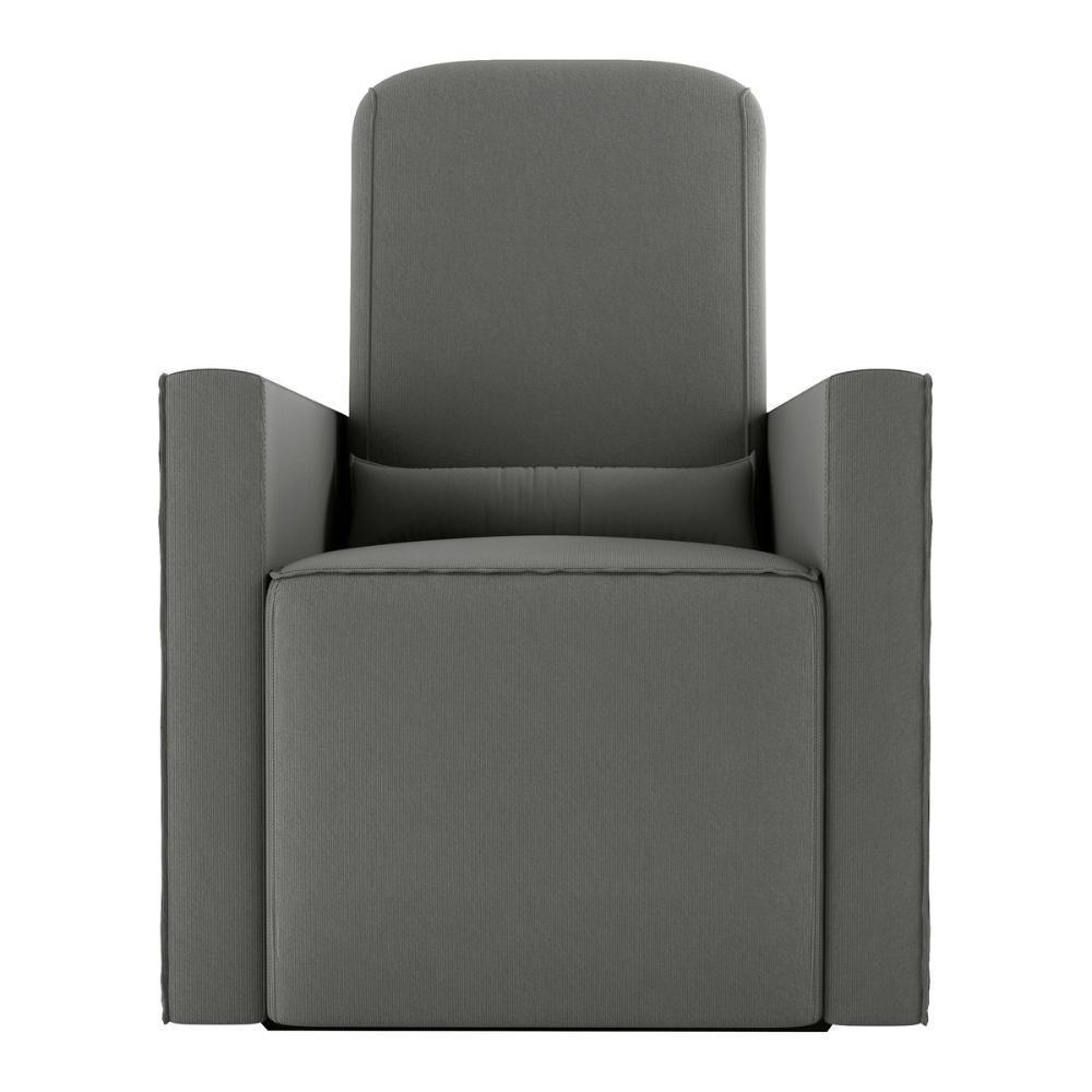 Poltrona De Balanço 66cm Com Puff Multimóveis Cr45268 Cinza - 3