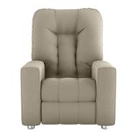 Poltrona Retrátil e Reclinável 82cm Com Tecido Suede Multimóveis Cr45261 Bege - 2