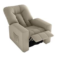 Poltrona Retrátil e Reclinável 82cm Com Tecido Suede Multimóveis Cr45261 Bege - 3