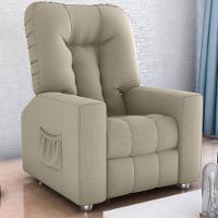 Poltrona Retrátil e Reclinável 82cm Com Tecido Suede Multimóveis Cr45261 Bege - 7
