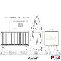 Berço Americano Encanto Nogal Com Branco Brilho Batrol Nogal E Branco - 3