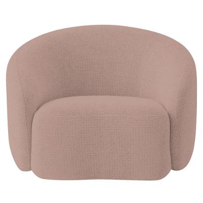 Poltrona Orgânica Luxo Recepção Amore Linho - Doce Sonho Móveis Cor Rosê