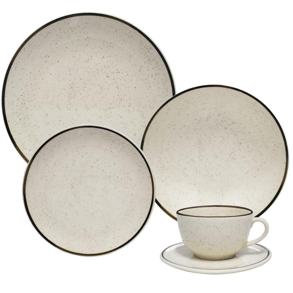 Jogo De Jantar 20 Peças Cerâmica Chá Brisa Oxford - 1