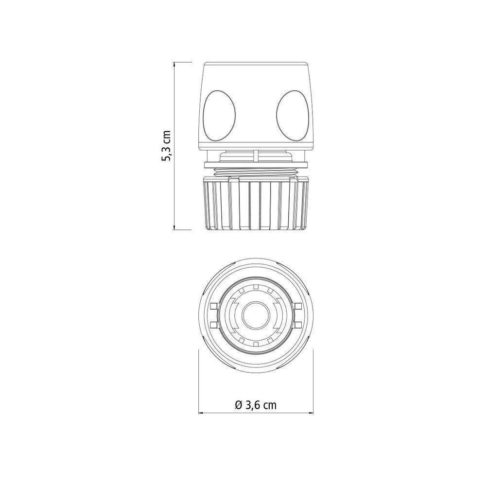 Engate Rápido Com Aquastop Tramontina Em Plástico Para Mangueira 1/2 Polegada - Pote Com 40 Un - 2