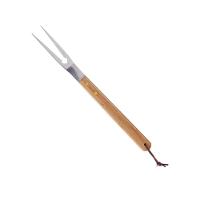 Garfo Para Churrasco Aço Inox E Cabo Bambu 38 Cm Lyor