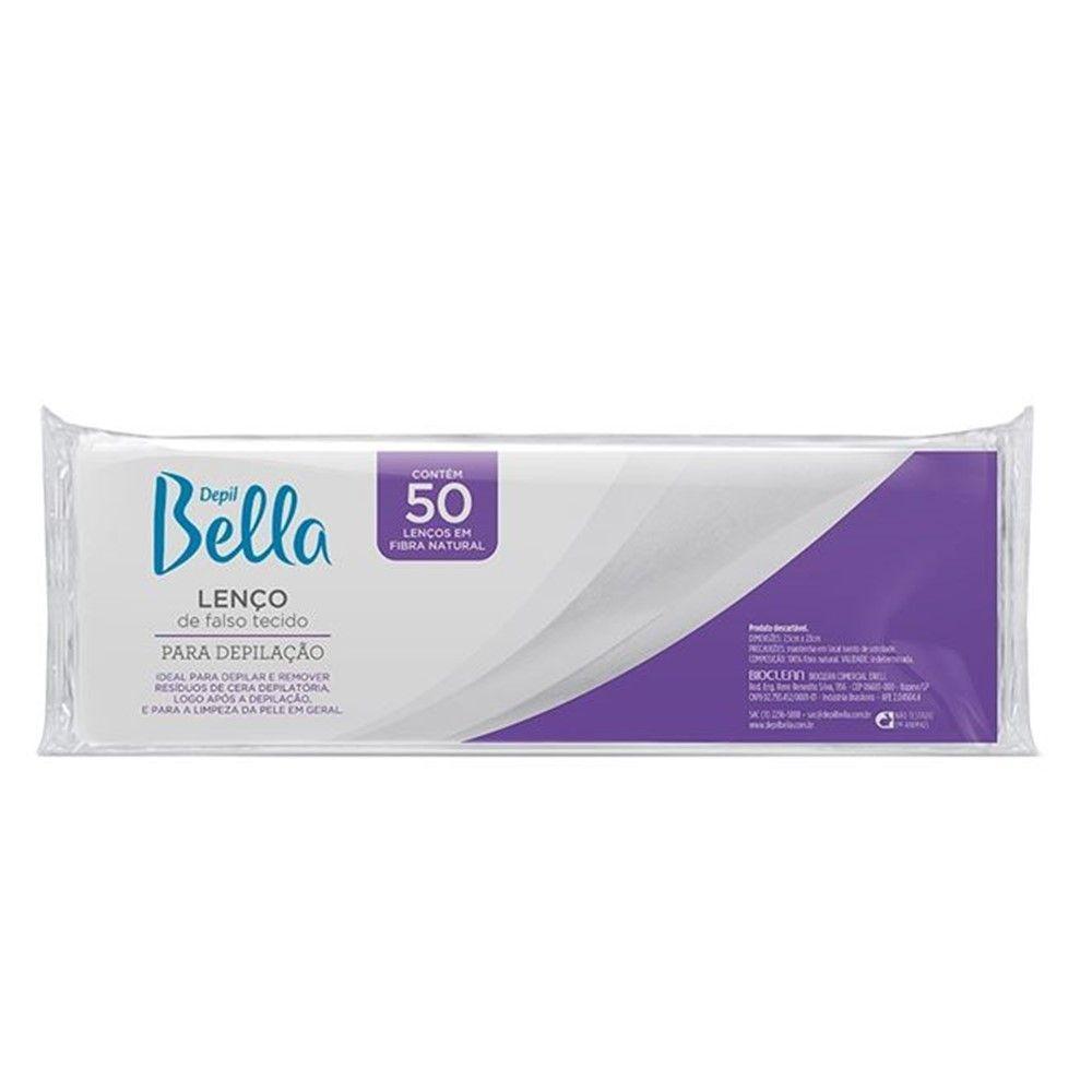Lenços Depilação Falso Tecido Fibra Natural Depil Bella 50un - 1