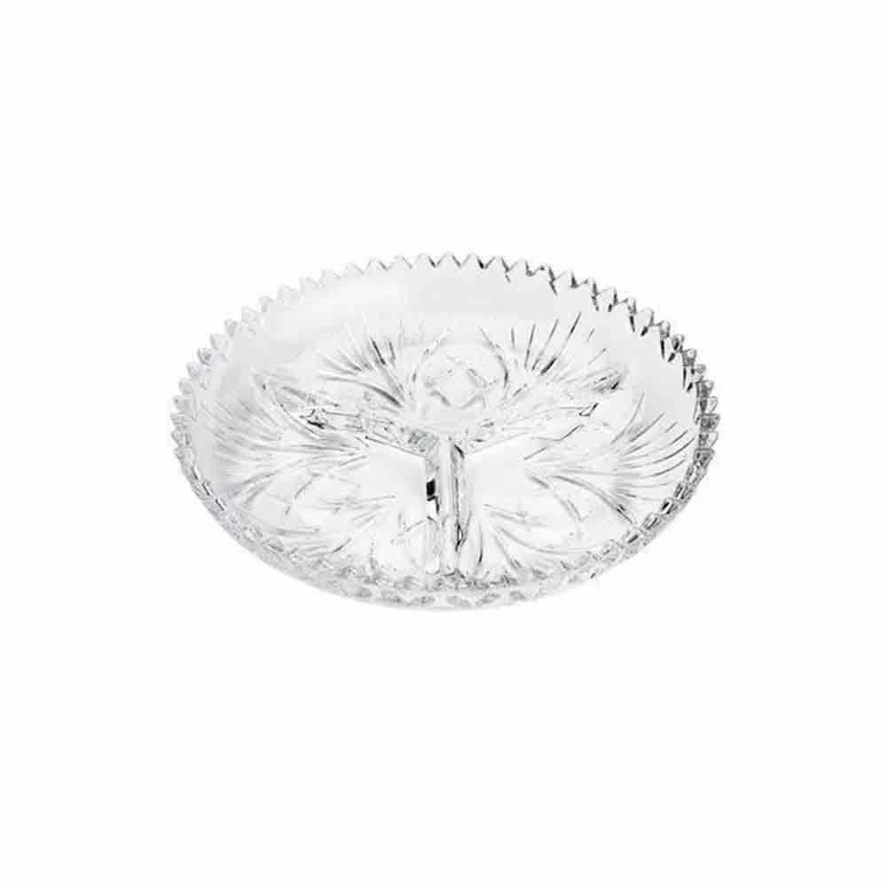 Petisqueira 3 Divisórias De Cristal Alberta 22×3,5cm Lyor - 1