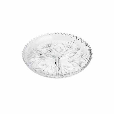 Petisqueira 3 Divisórias De Cristal Alberta 22×3,5cm Lyor