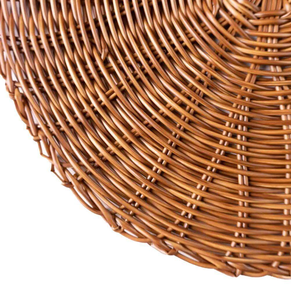Lugar Americano De Plástico Rattan Marrom Lyor 38cm - 3