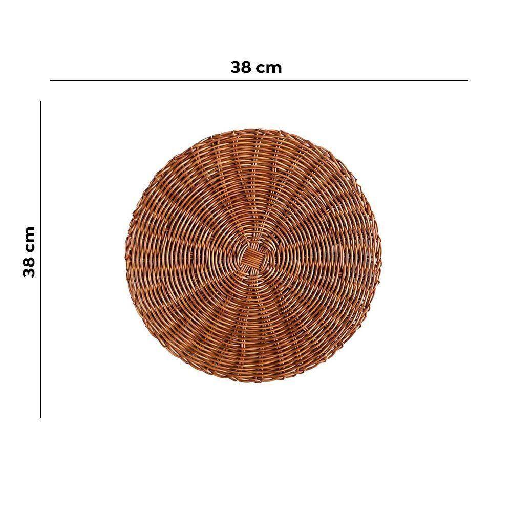 Lugar Americano De Plástico Rattan Marrom Lyor 38cm - 6